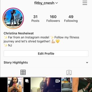 Follow my fitness page on Instagram! @fitby_cnesh